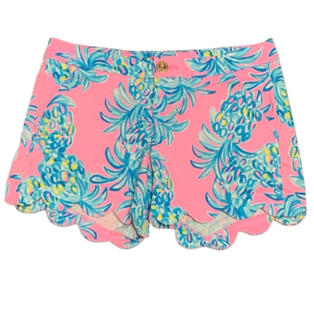 Lilly Pulitzer Pink and Blue Scalloped Shorts
